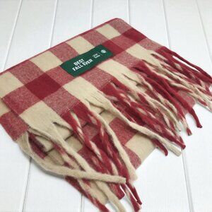 Starbucks Limited Edition Fringe Buffalo Plaid Scarf for Uber Eats